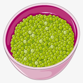 Green Peas Clip Art - Bowl Peas Clipart, HD Png Download, Free Download
