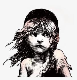 Les Miserable Png - Les Miserables Cosette Drawing, Transparent Png, Free Download