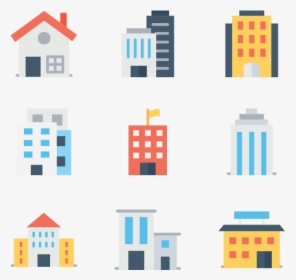 Essential Set - Flat Building Icon Png, Transparent Png, Free Download