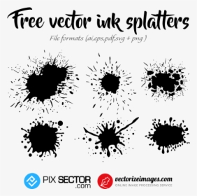 Free Vector Ink Splatter - Ink Splatter Vector Svg, HD Png Download, Free Download