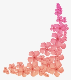 #ftestickers #flowers #corner #border #gradientcolors - Pink Flower Corner Border, HD Png Download, Free Download