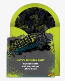 Free Editable Nerf Invitations, HD Png Download, Free Download
