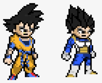 Goku And Vegeta Pixel Art, HD Png Download, Free Download