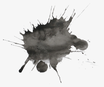 Black Watercolor Splatter Transparent Png Black Splatter - Black Watercolor Splash Png, Png Download, Free Download