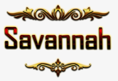 Savannah Decorative Name Png - Harsh Name, Transparent Png, Free Download