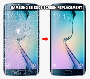 Samsung Galaxy S4 Screen Replacement London Uk - Black Samsung Galaxy S6 Edge, HD Png Download, Free Download