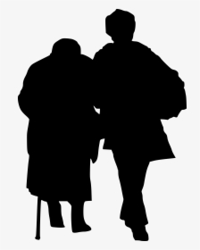 Senior Citizen Silhouette Png, Transparent Png, Free Download