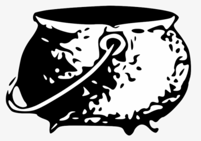 Cauldron Witchcraft Kitchen Clip Art - Cauldron Clipart Black And White, HD Png Download, Free Download