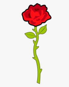 Single Rose Png Clipart - Transparent Background Rose Clipart, Png Download, Free Download