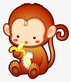 Monkey Cute Cartoon, HD Png Download, Free Download