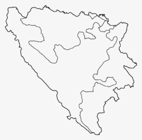 Bosnia And Herzegovina Districts Blank - Bosnia And Herzegovina Blank Map, HD Png Download, Free Download