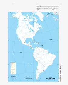 Map,area,sky - Map Of North And South America Map, HD Png Download, Free Download