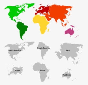 Color World Map Outline Hd Png Download Kindpng