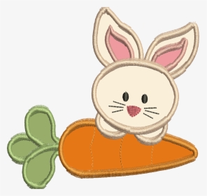 Clip Art Cenoura Da Pascoa - Easter Bunny With Carrot Clipart, HD Png Download, Free Download