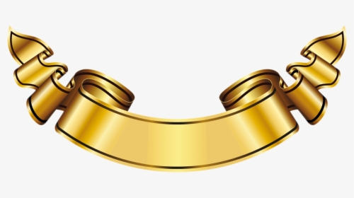 Gold Ribbon Cliparts - Logo Banner Png, Transparent Png, Free Download