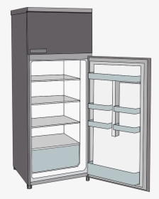Refrigerador, Nevera, Refrigeración, Frío, Congelador - Open Refrigerator Drawing, HD Png Download, Free Download