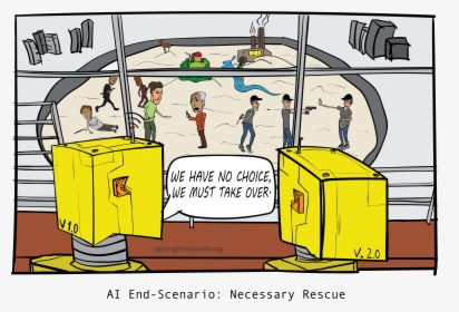 Ai End-scenario 3 Necessary Rescue Tamingtheaibeast - Cartoon, HD Png Download, Free Download