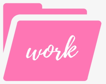 Work Folder Pink - Pink Icon Folder Png, Transparent Png, Free Download