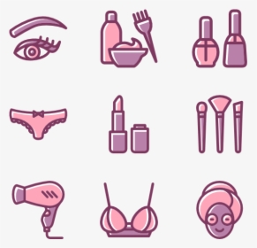 Linear Beauty Elements - Pink Beauty Icon Png, Transparent Png, Free Download