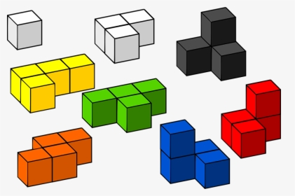 3d Tetris Pieces Clipart 3d Tetris Tetris Friends - 3d Tetris Blocks, HD Png Download, Free Download