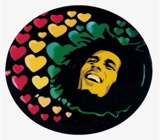Bob Marley Hearts - Sticker De Bob Marley, HD Png Download, Free Download