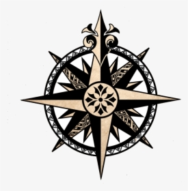 Compass Clipart Distressed Transparent Free For Png - Intricate Compass Designs, Png Download, Free Download
