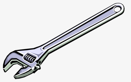 Vector Illustration Of Adjustable Wrench Or Spanner - Clipart Spanner, HD Png Download, Free Download