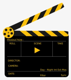 Clapboard, Clapper, Movie, Film, Clapperboard, Director - Graphic Design, HD Png Download, Free Download