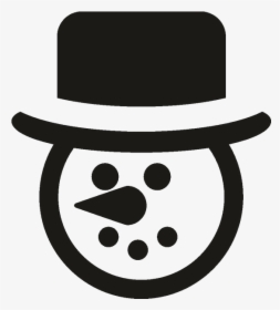 Snowman Vector Silhouette Graphics Free Download Png - Snowman Head Black And White, Transparent Png, Free Download