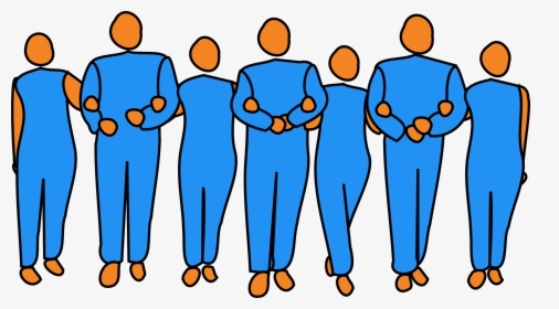 Cartoon People Linking Arms Clipart , Png Download - Locking Arms Clip Art, Transparent Png, Free Download