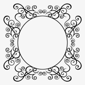 Henna Floral Round Designs Photo - Oval Flourish Frame Png, Transparent Png, Free Download