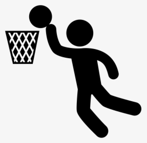 Basketball Player Scoring - Playing Basketball Icon Png, Transparent Png, Free Download
