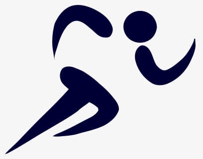 Runner, Speed, Race, Pictogram, Sport, Fast, Black - Olympic Running Cartoon, HD Png Download, Free Download
