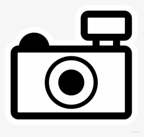 Camera Outline Clipart - Camera Clipart Black And White, HD Png Download, Free Download