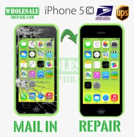 Iphone 5c Glass & Lcd Replacement Mail In Repair - Refurbished Iphone 5c, HD Png Download, Free Download