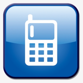 Blue Cell Phone Icon Png, Transparent Png, Free Download