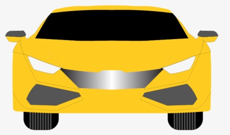 Yellow Car Vector App Illustrator Lambhorghini Interface - Supercar, HD Png Download, Free Download