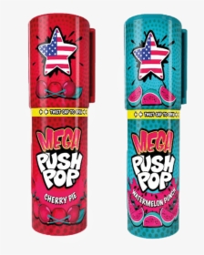 Bazooka Mega Push Pop - Cherry Jumbo Push Pop, HD Png Download, Free Download
