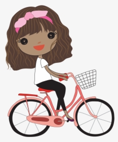 African American Girl Clip Art - Black Girl Riding Bike, HD Png Download, Free Download