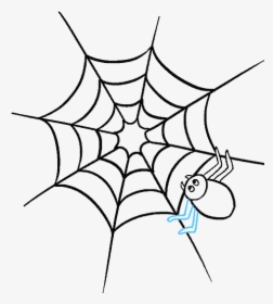 Clip Art How To Draw A - Drawing Spider Webs, HD Png Download, Free Download