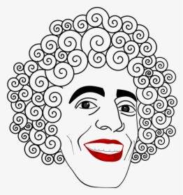 Clown, Face, Circus, Man, Val, Carnival, Wig - Curled Hair Clip Art, HD Png Download, Free Download