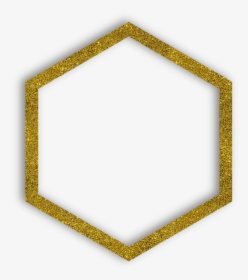 #hexagon #glitter #gold #geometric #minimalistic #geometry - Geometric Glitter Frame Png, Transparent Png, Free Download
