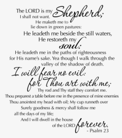 Psalm 23, HD Png Download, Free Download