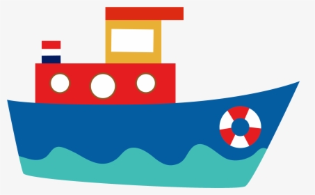 Image Freeuse Download Boat Blue Clown Transprent Png - Blue Boat Cartoon, Transparent Png, Free Download