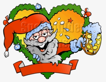 Christmas Fraim Santa With Cup Of Cocoa - Drunk Santa Elves, HD Png Download, Free Download