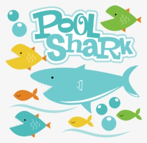 Pool Shark Svg Files For Scrapbooking Fish Svg File - Cute Sharks Clipart Png, Transparent Png, Free Download