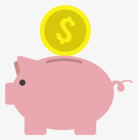 Money Vector - Transparent Piggy Bank Vector, HD Png Download, Free Download