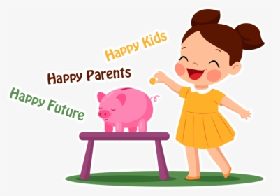 Transparent How To Clipart - Kids Saving Money, HD Png Download, Free Download
