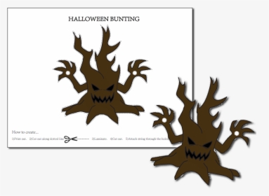 Use Spooky Tree Bunting For Halloween Party Décor - Illustration, HD Png Download, Free Download