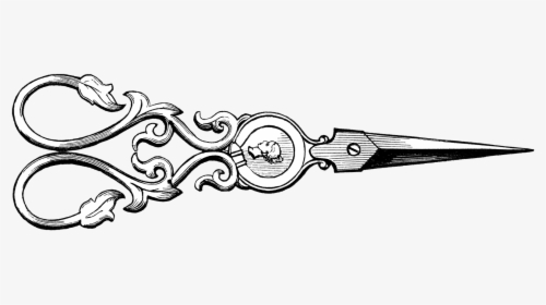 Tijeras Antiguas Dibujo - Hairdressing Scissors Drawing Png, Transparent Png, Free Download